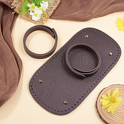 1Pc Oval PU Leather Knitting Crochet Bags Nail Bottom Shaper Pad&nbsp;DIY-TA0014-91C