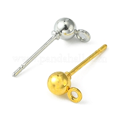 40Pcs 2 Color Iron Ball Stud Earring Post&nbsp;IFIN-FS0001-25