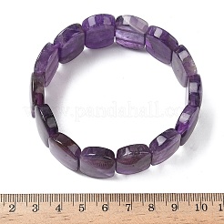 Natural Amethyst Beads Stretch Bracelets for Women Men&nbsp;BJEW-I323-02D
