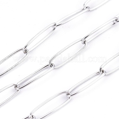 Tarnish Resistant 304 Stainless Steel Paperclip Chains&nbsp;CHS-F010-01C-P-01