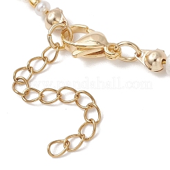 Rondelle Natural Pearl with Glass Seed Beaded Necklaces for Women&nbsp;NJEW-JN05776