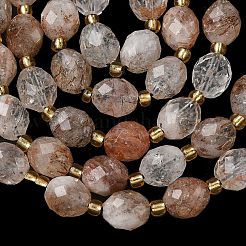 Natural Copper Rutilated Quartz Beads Strands&nbsp;G-F809-A41-01
