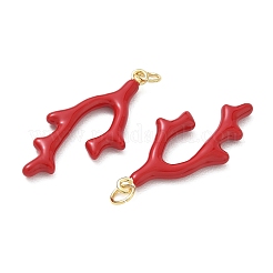 Brass Enamel Pendants&nbsp;KK-CBAD360-14G-02