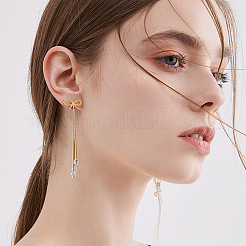 16Pcs Bowknot Brass Stud Earrings&nbsp;DIY-DC0002-19