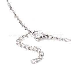 304 Stainless Steel Empty Macrame Pouch Star Moon Pendant Cable Chain Necklace Making&nbsp;NJEW-JN05281-01