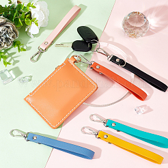 6Pcs 6 Colors PU Leather Keychains&nbsp;KEYC-WR0001-05