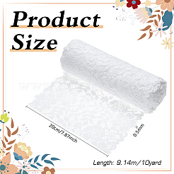 Flower Nylon Stretch Lace Fabric&nbsp;DIY-WH0578-60