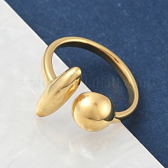 304 Stainless Steel Open Cuff Rings&nbsp;RJEW-S627-01B-G