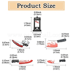 15Pcs 5 Styles Halloween Printed Opaque Acrylic Pendants&nbsp;MACR-YW0003-07