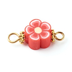 Flower Polymer Clay Links Connectors&nbsp;PALLOY-JF00716