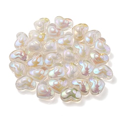 UV Plating Rainbow Iridescent Transparent Acrylic Beads&nbsp;OACR-C007-04B
