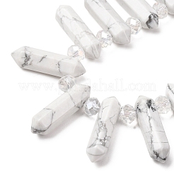 Natural Howlite Double Terminated Point Beads Strands&nbsp;G-H069-B12-01A