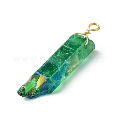 20Pcs Electroplated Natural Quartz Crystal Pendants&nbsp;PALLOY-AB00141