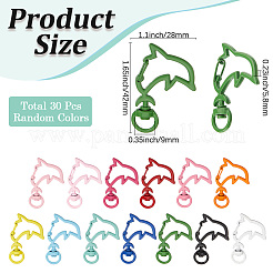 30Pcs Spray Painted Alloy Swivel Lobster Claw Clasps&nbsp;FIND-SC0016-05