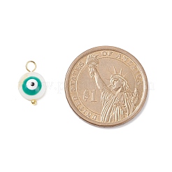 Natural Freshwater Shell Charms&nbsp;PALLOY-JF01873-03