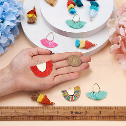 22pcs 11 style Polyester Cotton Tassel Pendants&nbsp;FIND-BT0001-05