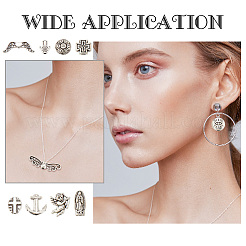 100Pcs 10 Styles Tibetan Style Alloy Beads&nbsp;FIND-AR0004-16