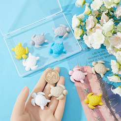 12Pcs 6 Colors Turtle Food Grade Eco-Friendly Silicone Focal Beads&nbsp;SIL-SC0001-88