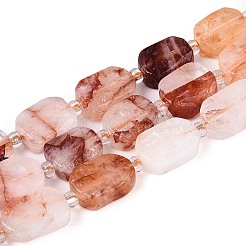 Natural Hematoid Quartz/Ferruginous Quartz Beads Strands&nbsp;G-C098-A28-01