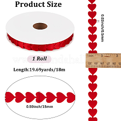 18M Heart Polyester Lace Ribbon&nbsp;OCOR-CY0004-11B
