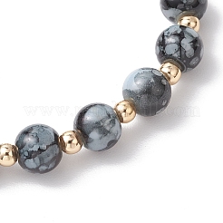 3Pcs Glass Beads Stretch Bracelets&nbsp;BJEW-JB12026