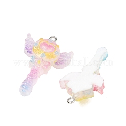 Transparent Resin with Alloy Pendants&nbsp;RE-CBA14F0-03