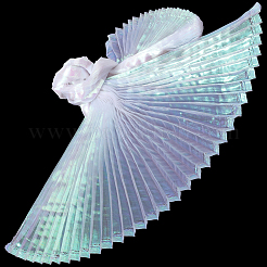 Polyester Mermaids Pleated Fabric&nbsp;DIY-WH20002-673
