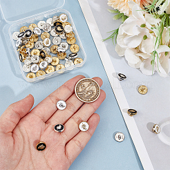 64Pcs 4 Styles Alloy Buttons&nbsp;FIND-OC0013-16