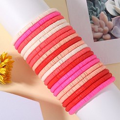 Polymer Clay Heishi Surfer Stretch Bracelets Set&nbsp;BJEW-SW00125