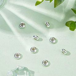 8Pcs 925 Sterling Silver Spacer Beads&nbsp;STER-BC0001-61B