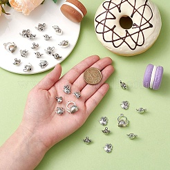 30Pcs 6 Styles Tibetan Style Alloy Charms&nbsp;TIBEP-YW0001-77