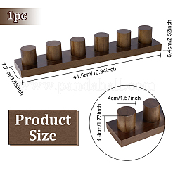 6-Slot Wood Watches Holder Stands&nbsp;ODIS-WH0030-127