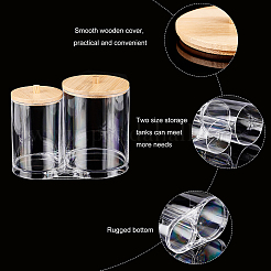 2Pcs Plastic with Wood Containers&nbsp;CON-NB0001-76