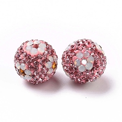 Polymer Clay Rhinestone Beads&nbsp;RB-L029-03L