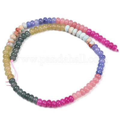 Natural Dyed White Jade & Synthetic Shoushan Stone Beads Strands&nbsp;G-Z135-C09-1