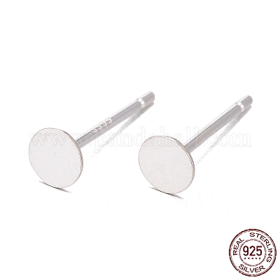 925 Sterling Silver Stud Earring Findings&nbsp;STER-S002-44-1