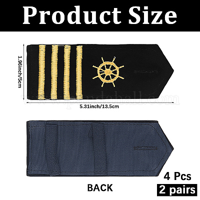 2 Pairs Polyester Captain Epaulette&nbsp;AJEW-CN0007-69-1