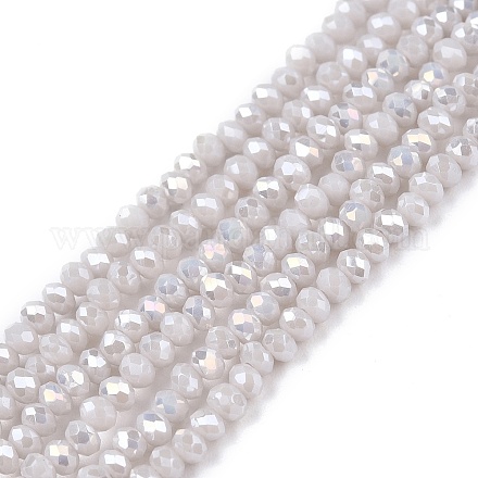 Electroplate Glass Beads Strands EGLA-A044-P1mm-B19-1