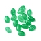 Natural White Jade Cabochons, Oval, Dyed, Lime Green, 6x4x2~2.5mm