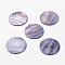 Shell Cabochons, Flat Round, Black, 40x2.5mm