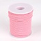 Round Polyester Cords, Pink, 3mm, about 21.87 yards(20m)/roll