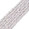Electroplate Glass Beads Strands, Opaque Solid Color, AB Color Plated, Faceted, Rondelle, Light Grey, 2.3~2.7x2mm, Hole: 0.4mm, about 135~140pcs/strand, 26~27cm