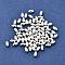 Brass Beads, Rice, Silver, 5.5x3.5mm, Hole: 1mm