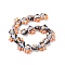 Handmade Porcelain Beads, Hand Painted Ceramic Beads, Fish, Dark Orange, 17~18x21~22x7~7.5mm, Hole: 2mm