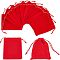 Rectangle Velvet Pouches, Gift Bags, Red, 12x10cm