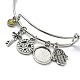 DIY Blank Geometry Alloy Charms Expandable Bangle Making Kit&nbsp;BJEW-DC00003-5