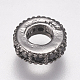 Brass Micro Pave Cubic Zirconia Bead Spacers&nbsp;ZIRC-K074-12-01B-2