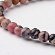 Natural Rhodonite Round Bead Stretch Bracelets&nbsp;X-BJEW-L594-B06-2