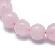 Natural Rose Quartz Bead Stretch Bracelets&nbsp;BJEW-K212-A-045-2