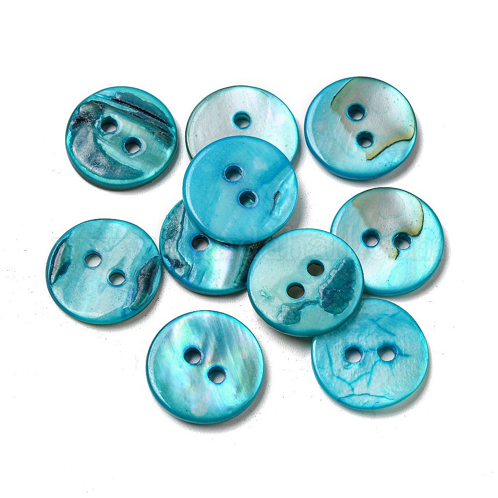 Shell Button Flat Wholesale Freshwater Shell Buttons - Pandahall.com